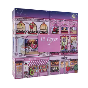 Personnalisé femmes 25 jours compte à rebours <span class=keywords><strong>calendrier</strong></span> <span class=keywords><strong>de</strong></span> <span class=keywords><strong>l</strong></span>'<span class=keywords><strong>avent</strong></span> noë<span class=keywords><strong>l</strong></span> nouvelle beauté maquillage surprise estampage gaufrage feuille d'or papier cadeau - Product Image 3