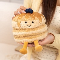 Poupée en peluche en coton PP, série Aliments du petit-déjeuner (Hamburger, Thé au lait, Gaufre), vente en gros, cadeau d'anniversaire