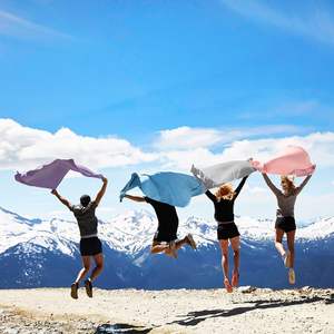 Toalla de Yoga Grande de Doble Cara, Suave y Plegable, Absorbente y Antideslizante para Ejercicios al Aire Libre y Yoga - Product Image 2