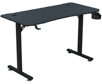Table de jeu extensible en bois et mélamine Wquantum en forme de Z avec porte-gobelet et crochets pour casque, modèle H-2, pour la maison, le bureau et le salon