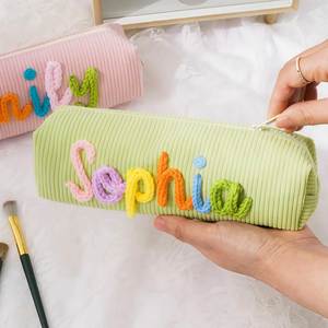 Bolsa de Maquillaje Bordada Personalizada, Estuche de Aseo Tejido, Bolsa Organizadora de Cosméticos Multifuncional, Regalo de Cumpleaños - Product Image 1