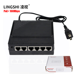 Boîtier en plastique, commutateur PoE 4 ports 100 Mbps, fonction VLAN, 2 ports Uplink, Plug and Play, 4 ports PoE pour caméra IP de sécurité CCTV - Product Image 2
