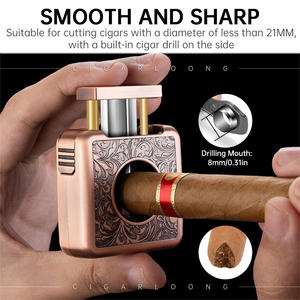 CIGARLOONG Porte-aiguille multifonctionnel en acier inoxydable à lame tranchante pour perceuse à cigares cachée avec emballage dans boîte-cadeau - Product Image 3