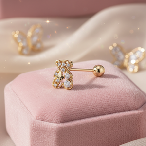 Sofisticati orecchini con diamanti eleganti a forma di farfalla di fascia alta e alla moda a cerchio a goccia - Product Image 3