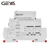 Interrupteur de contrôle de niveau sur rail DIN GEYA GRL8-02 avec sonde de niveau d'eau, relais de commande CC AC/DC24-240V pour interrupteur basse tension