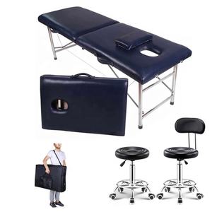 Lit d'examen pliable en acier inoxydable de haute qualité, Salon de beauté, <span class=keywords><strong>table</strong></span> de Massage des cils - Product Image 4