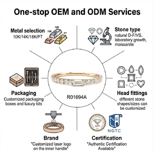 Anillo Apilable de Diamantes Naturales con Corte Brillante en Oro Rosa de 18K, Certificado por IGI para Minoristas, Servicio Personalizado OEM/ODM, Venta al Por Mayor - Product Image 5