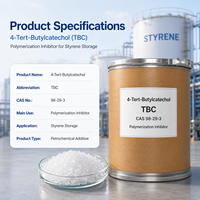 TBC de qualité industrielle pour styrène CAS 98-29-3 4-Tert-Butylcatechol Inhibiteur de polymérisation pour applications de production de styrène