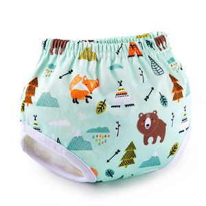 Vendita calda per bambini pannolino da allenamento <span class=keywords><strong>slip</strong></span> stampati personalizzati elastico forte assorbimento d'acqua pannolino lavabile - Product Image 1