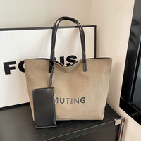 Sac fourre-tout hybride en cuir et toile de luxe silencieux, grand format XL, grande capacité, pour le bureau et les trajets quotidiens, personnalisable avec logo, vente en gros OEM