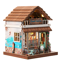 Kit de Bricolaje para Rincón de Lectura, Rompecabezas 3D de Madera para Inserción en Estantería, Diorama con Luz LED, Miniatura con Certificación EN71 y CPC