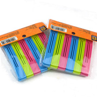 Lot de 6 pinces à pain scellées en plastique PP pour le stockage des aliments Lot d'attaches à clipser