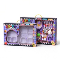 Boîte d'emballage personnalisée pour ensemble de cuisine pour enfants avec fenêtre découpée, plateau en carton et insert en blister plastique, poignée de transport