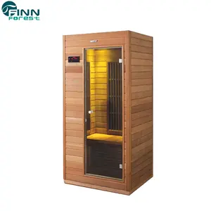 Fabrika fiyat kırmızı sedir kuru sauna ahşap uzak kızılötesi sauna 3 kişi sauna odası sauna