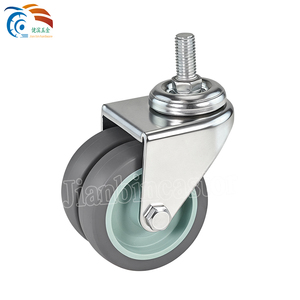 50 मिमी और 75 मिमी डुअल-व्हील स्टील और tpr सामग्री कैस्टर आधुनिक डिजाइन फर्नीचर के लिए 50 किलोग्राम भार क्षमता ट्रॉली पहियों - Product Image 2