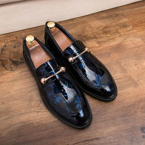 Chaussures habillées en cuir pour hommes IStapromo Gifts, mocassins de bureau et de mariage, chaussures Oxford brillantes colorées à boucle pour soirée - Product Image 4