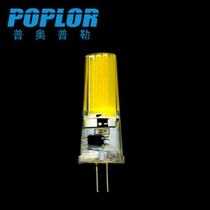 หลอดไฟ LED Poplor G4 2 3 5W AC DC 12V ชิป COB ฐานพลาสติก สำหรับโคมไฟคริสตัล - Product Image 1