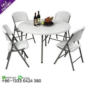 Muebles redondos de resina plástica para ahorrar espacio de la mejor calidad, mesa redonda para comedor, fiesta para exhibición de eventos - Product Image 6