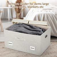 Boîte de rangement pliable carrée en tissu de lin grande capacité, best-seller, pour vêtements, serviettes, jouets ; pour chambres et armoires