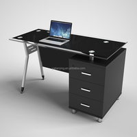 Table d'ordinateur en verre trempé bureau moderne design chambre à coucher chambre d'hôtel