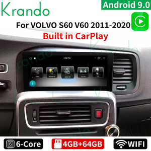Autoradio multimédia Krando Android 13.0 pour <span class=keywords><strong>Volvo</strong></span> S60 V60 2011-2020, unité principale avec Apple CarPlay sans fil, Android Auto, 4G, Bluetooth - Product Image 4