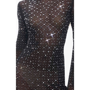 Robe maxi en maille cristal Sasso noire - Product Image 5