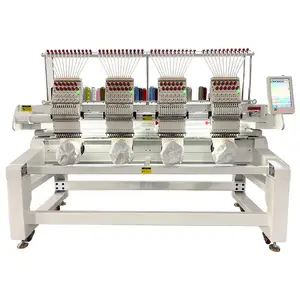 Wholesale 4 head embroidery machine price high speed 1200RPM for flat hat clothes factory