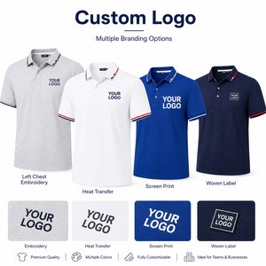 Polo de Rendimiento Refrigerante Unisex con Logotipo Personalizado, Cuello con Ribete, Transpirable, Uniforme para Equipo de Golf, Venta al por Mayor, 8 Colores: Gris, Azul Cielo - Product Image 2