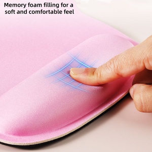 Custom Logo Non-slip Base Soft Memory Foam Ergonomic Mouse Pad with Wrist Support for Office Business - Product Image 6