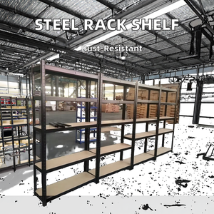 Đứng miễn phí 5 lớp thép kho Kệ Kệ bảo vệ chống ăn mòn lưu trữ giá với đinh tán freestanding phong cách kệ - Product Image 4