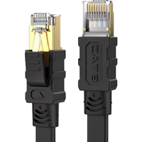 Câble Ethernet 8 ports 3m Haute Vitesse 40 Gbit/s 2000 MHz Plat RJ45 Blindé Nylon Extérieur/Intérieur LAN Cuivre Pur