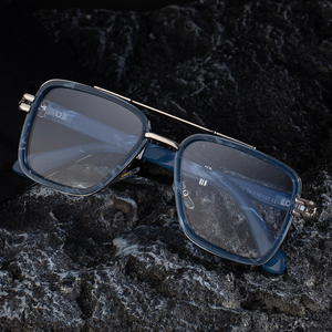 KAJILA Moda Diseñador de moda Logotipo personalizado Metal Doble puente Marco UV400 Protección Gafas de sol Gafas de Sol para hombres - Product Image 3