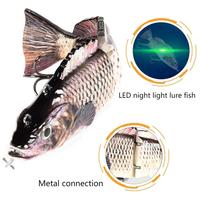 USB Rechargeable 10/13.5cm ABS Électrique Auto Natation Leurre 4-Segment Swimbait Leurre de Pêche pour Saumon Sport de Plein Air