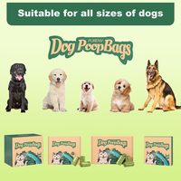 Sac de crottes de chien biodégradable écologique à base d'amidon de maïs personnalisé de grande quantité