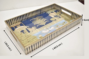 Ensemble de 3 plateaux de service décoratifs en résine, design élégant, pour la décoration de la maison et le service du thé, disponible au meilleur prix. - Product Image 5