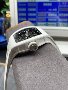 White Ceramic Case Equipped With Two Separate Winding Boxes and a Clearly Visible Balance Wheel <b>Mechanical</b> <b>Watch</b> - Product Image 4