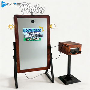 Cabina Fotografica Personalizzabile con Cornici a Tema, Logo, Cornice LED da 43 Pollici, Luci di Riempimento Soft Light, Chiosco LCD Touch, Specchio Magico - Product Image 4