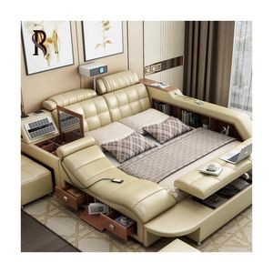 <span class=keywords><strong>Lit</strong></span> <span class=keywords><strong>2</strong></span> places en cuir intelligent à la hausse multifonctionnel design contemporain haut <span class=keywords><strong>de</strong></span> gamme projecteur intelligent <span class=keywords><strong>lit</strong></span> souple extensible comprend - Product Image 3