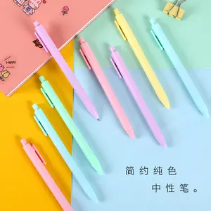 Bolígrafo de plástico con Logo personalizado, pluma de tinta de Gel, varios colores, Macaron, para regalo