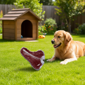 Giocattoli da Masticare Premium a Forma di Bistecca per Cani, Durevoli e Divertenti da Mordere per Riempire il Giorno di Riso e Attività - Product Image 1