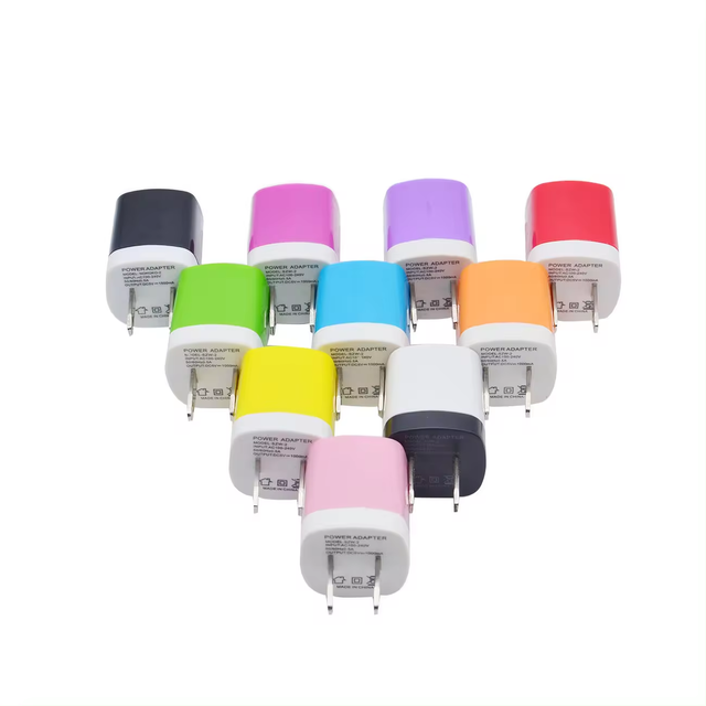 Mobile Phone 5V 1A 5W Single Port Cube Travel USB Charger Adapter US Plug USB Wall Charger Block for Phones