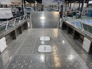 เรือลงจอดทำจากอลูมิเนียมพร้อมคอนโซลด้านล่างแบนเรือบรรทุกสินค้าพร้อมอาหารมื้อเย็นแบบร่างตื้น - Product Image 6