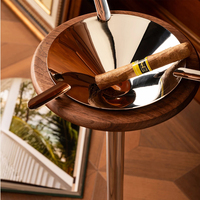 Cendrier vertical de luxe léger en acier inoxydable de style européen pour la maison, le salon, la table basse, la décoration d'appartement, cadeau