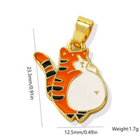 HD0968 Niedliche Cartoon-Kitty-Mario-Emaille-Anhänger mit Tropföl-Effekt, DIY-Schmuckzubehör für Halsketten, Armbänder, Ohrringe und Schlüsselanhänger