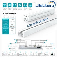 Support de fixation au plafond pour rail de rideau électrique, accessoire de montage en hauteur pour systèmes de rideaux motorisés
