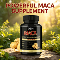 Capsules OEM Maca Plus avec Cordyceps et Ginseng – Complément alimentaire à base de plantes pour la puissance et l'endurance masculine