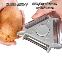 DINGYONG OEM/ODM Handmatige Plastic Opvouwbare Duurzame Herbruikbare Vaatwasserbestendige Meloenlepel Fruit- en Groenteschiller Rasp