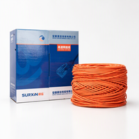 Câble CAT6 1000 pieds UTP 24AWG Câble réseau Cat6 Gaine en PVC Conducteur solide Câble LAN Cat 6