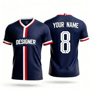 Camisetas de Fútbol Económicas Versión Tailandia, Jersey de Fútbol de Poliéster Reciclado Ecológico para una Línea Deportiva Sostenible para París - Product Image 1