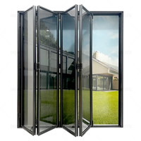 Charnière de porte pliante en aluminium Accessoires de quincaillerie Bi Black Heavy Duty fold door wheels